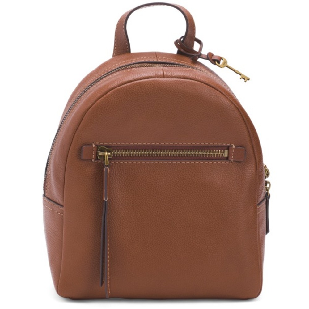 Fossil Small Leather Backpack Megan in Medium Brown,‎ Genuine Leather Purse